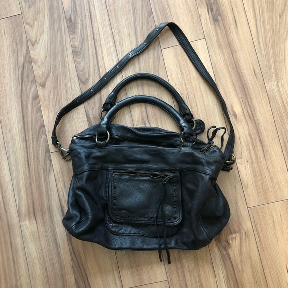 Black moni moni splendor leather tote - Picture 1 of 4